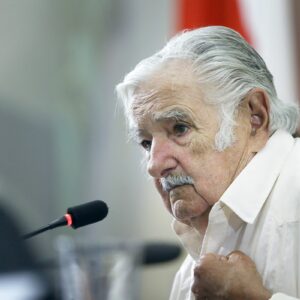 Pepe Mujica durante su visita a Chile