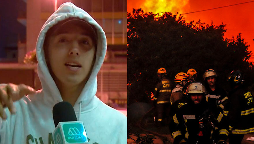 Pailita llegó hasta Viña por incendio y mandó mensaje a chilenos