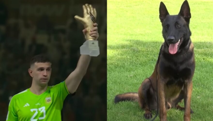 El Dibu Martínez compró un perro militar para protejer su medalla de campeón