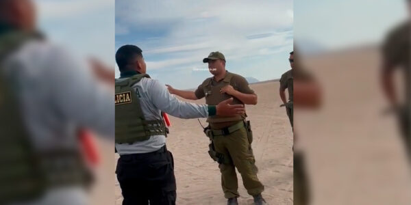 VIDEO. Policías peruanos encararon a carabineros en la frontera