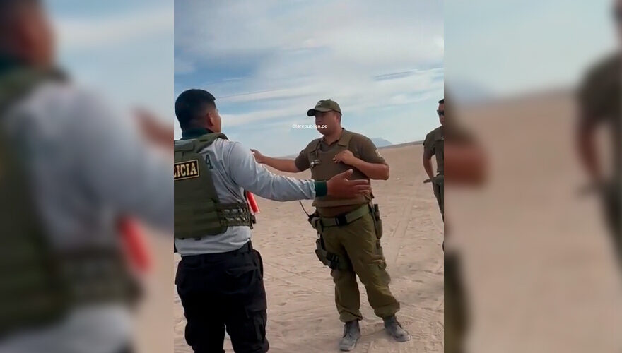 VIDEO. Policías peruanos encararon a carabineros en la frontera