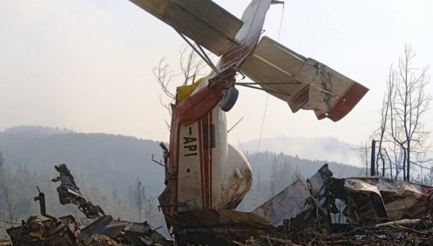 Avión forestal cayó en Hualqui