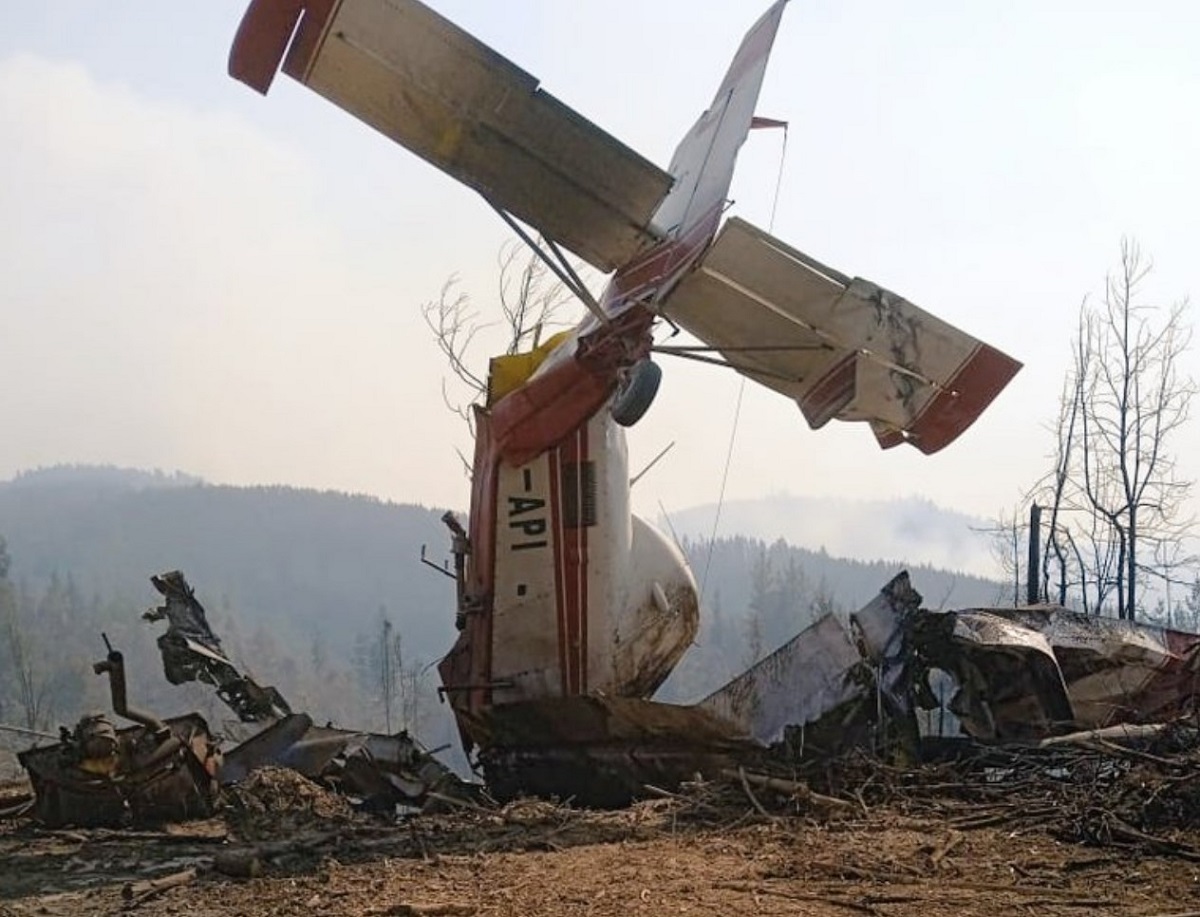 Avión forestal cayó en Hualqui