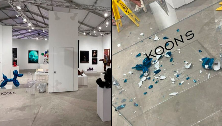 Coleccionista rompe obra de Jeff Koons que valía 40 mil USD