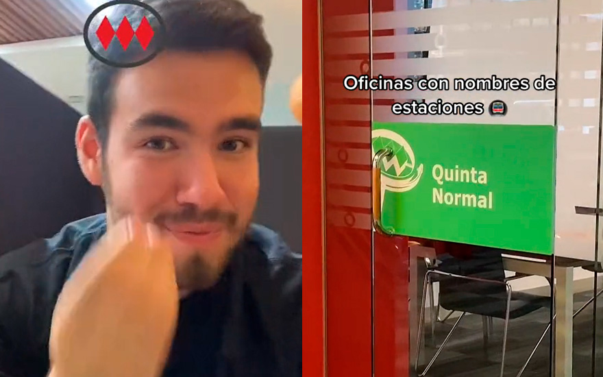 Enseña cómo son oficinas del Metro de Santiago y se viraliza