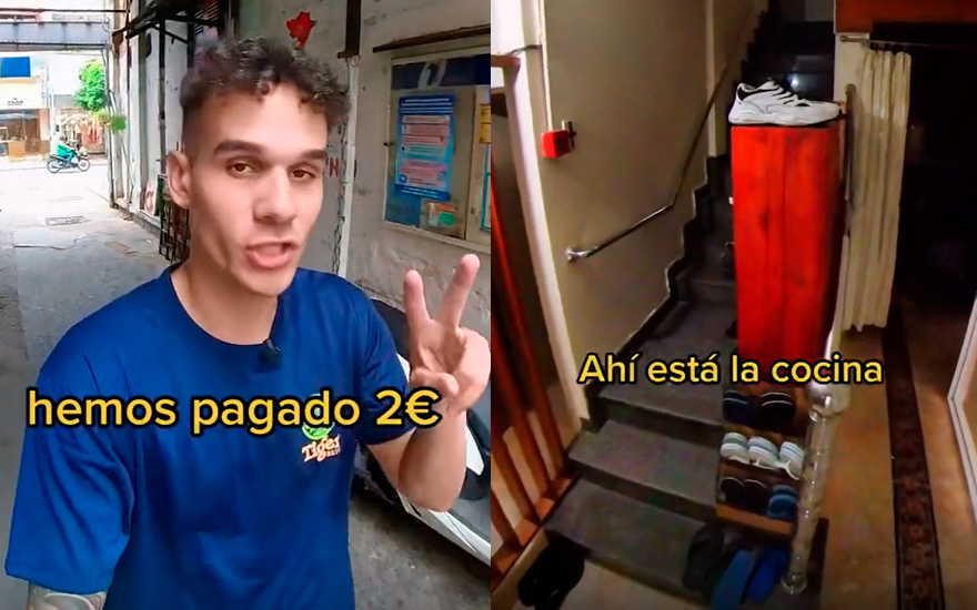 Tiktoker enseña cómo es el alojamiento «más barato del mundo»