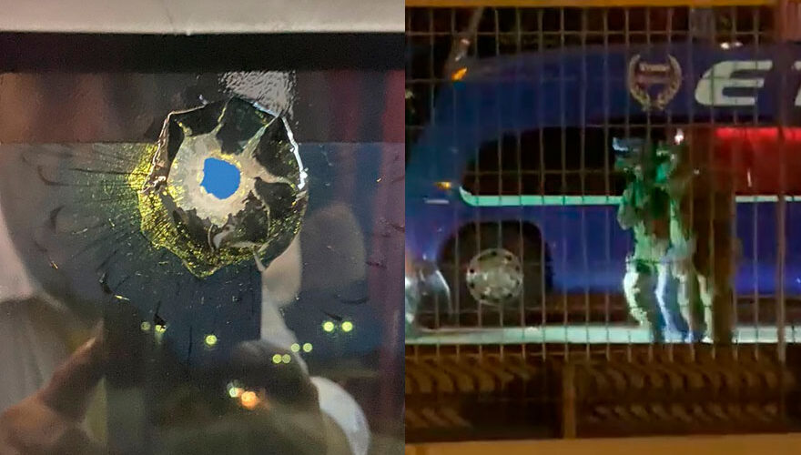 Disparan a camionero y bus ETM en Pidima: testigos dejaron rastro
