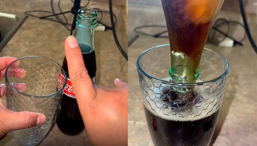Mujer explica cómo servir Coca-Cola sin espuma con simple modo