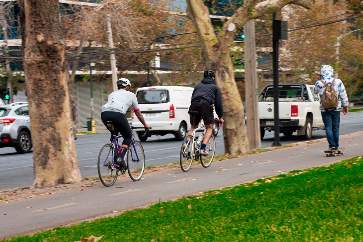 Ciclistas en Santiago