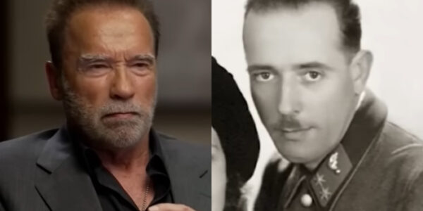 El actor Arnold Schwarzenegger y su padre Gustav