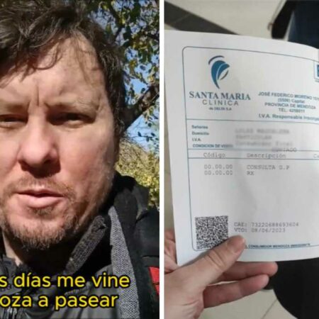 Chileno muestra la cuenta que le salió de una clinica Argentina en Mendoza