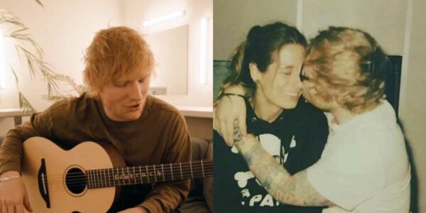 Ed Sheeran junto a su esposa que tiene cáncer. El cantante también ha sido acusado de plagio y se murió uno de sus amigos.