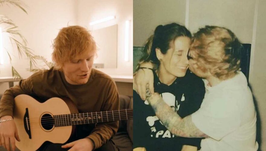 Ed Sheeran junto a su esposa que tiene cáncer. El cantante también ha sido acusado de plagio y se murió uno de sus amigos.