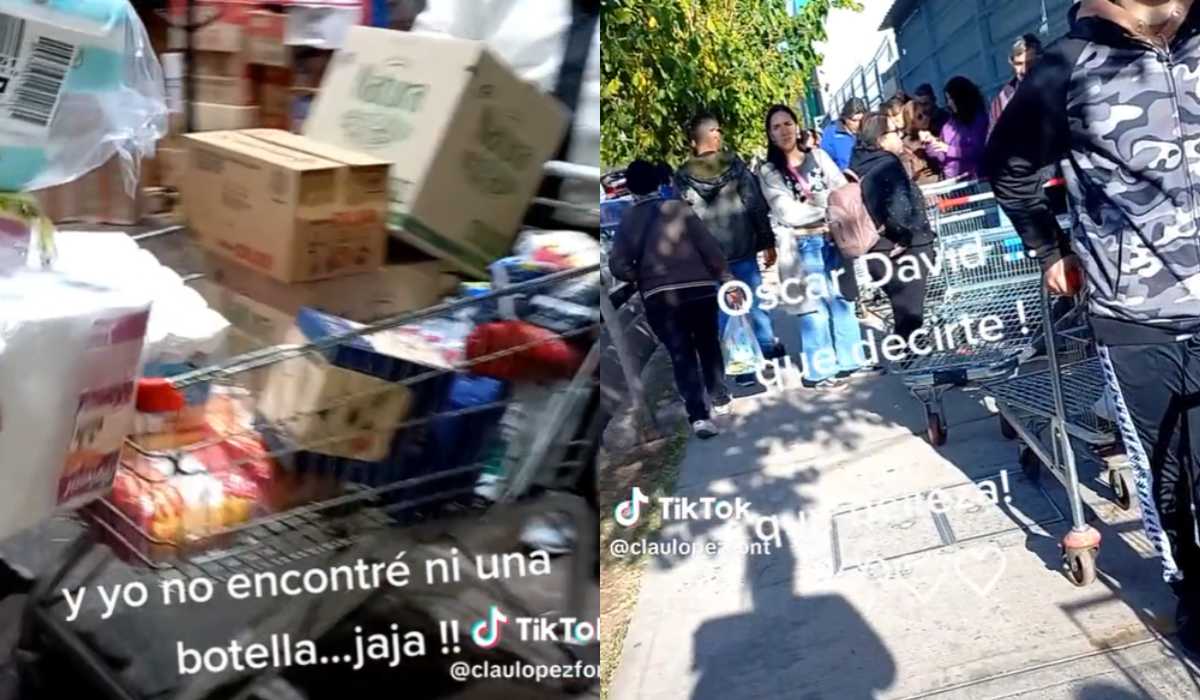 Fila exclusiva para chilenos en supermercado de Argentina