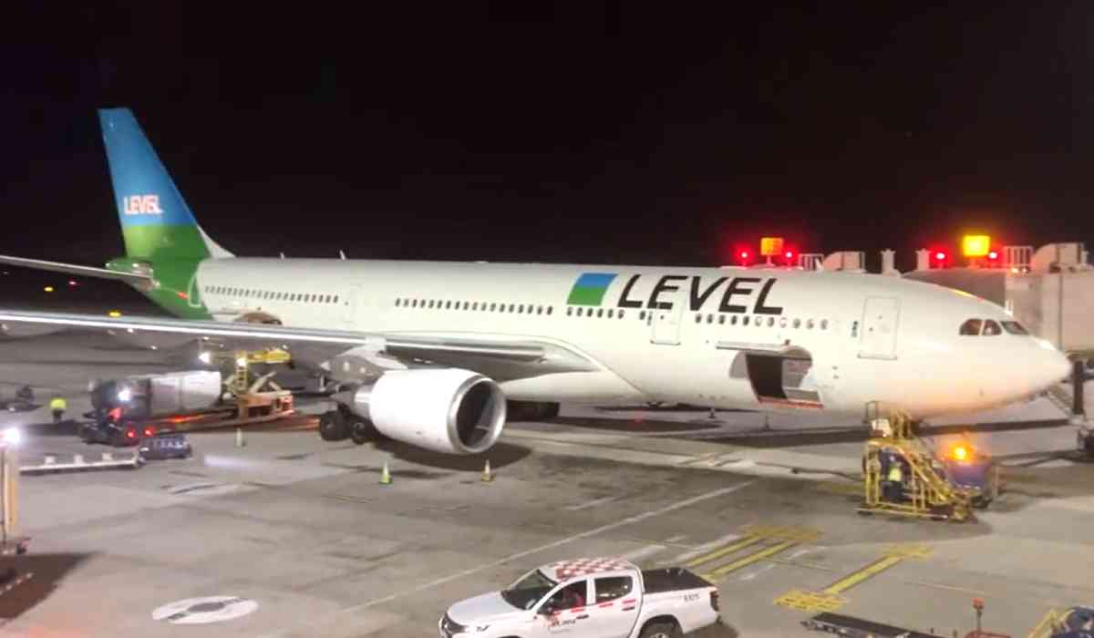 Avión de la aerolínea low cost LEVEL de Barcelona
