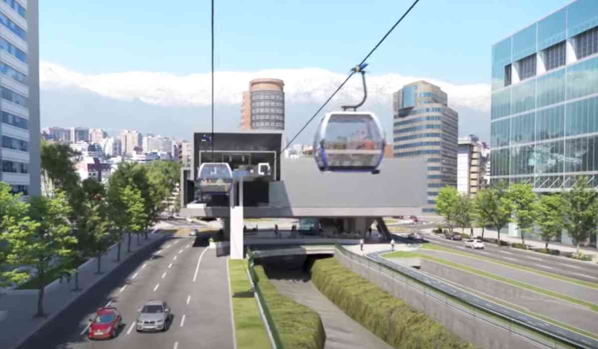 Imágenes del teleférico Bicentenario que unirá a Huechuraba con Providencia.