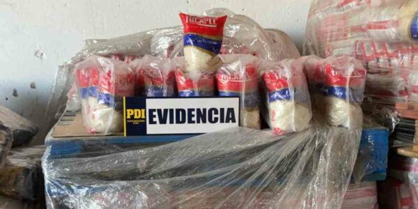 Arroz falsificado confiscado por la Policía de Investigaciones de Chile