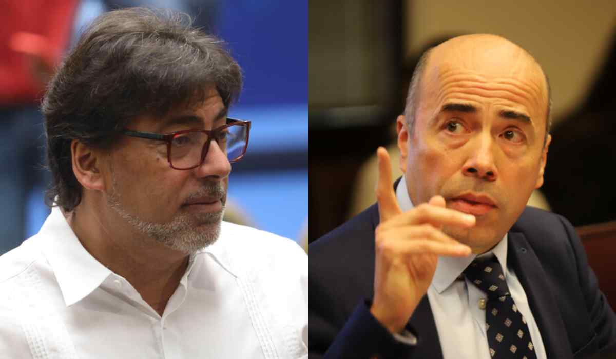 Daniel Jadue, alcalde de Recoleta, y contralor Jorge Bermúdez