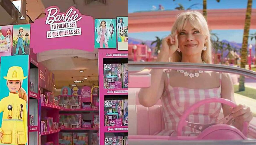 Muñecas de Barbie en Chile y Margot Robbie de la película Barbie