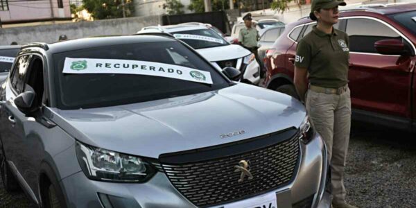 Autos recuperados por Carabineros de Chile tras robos