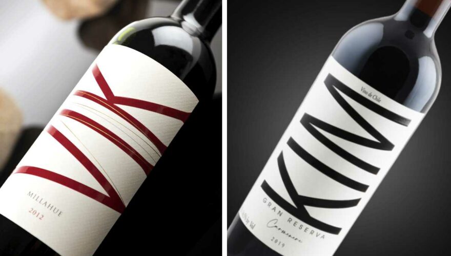 Botellas de vinos VIK y KIM