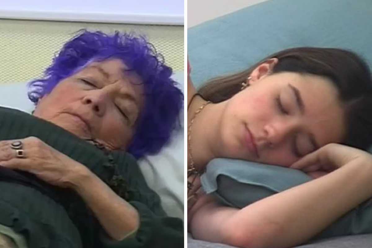 Mónica y Alessia de "Gran Hermano Chile" durmiendo