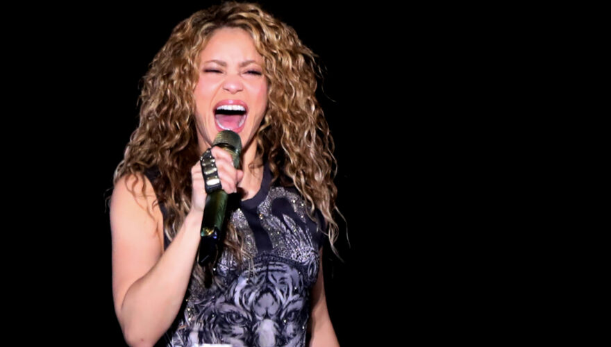 Shakira en una presentación en Chile en 2018.