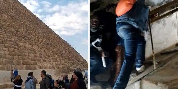 Chileno en las pirámides de Egipto