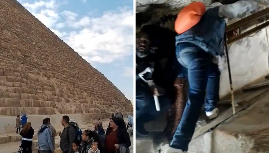 Chileno en las pirámides de Egipto