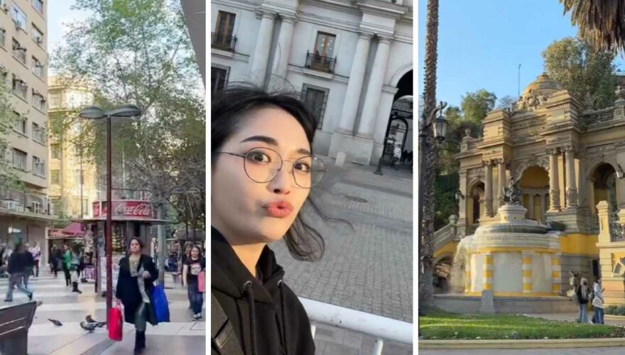 Turista "Ana es Coreana" paseando por el centro de Santiago