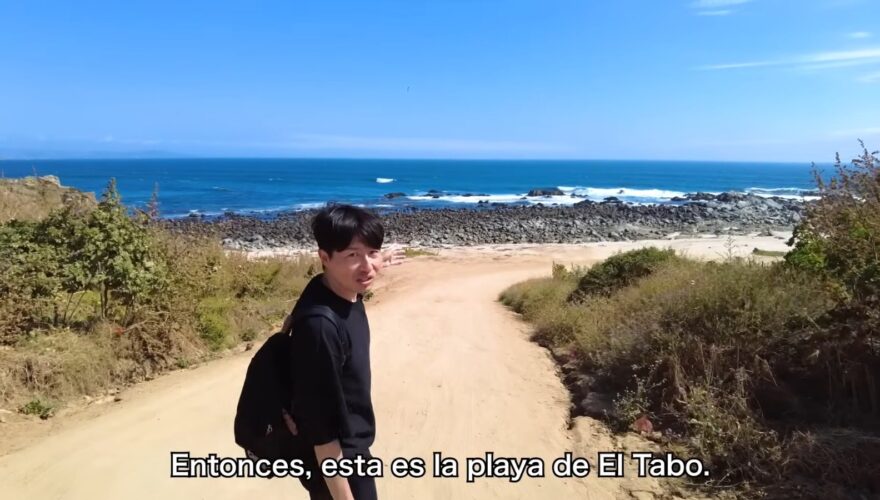 VIRAL. Japonés viajó a El Tabo para buscar a su coterráneo que trabaja en esa playa: se sorprendió con la naturaleza del lugar