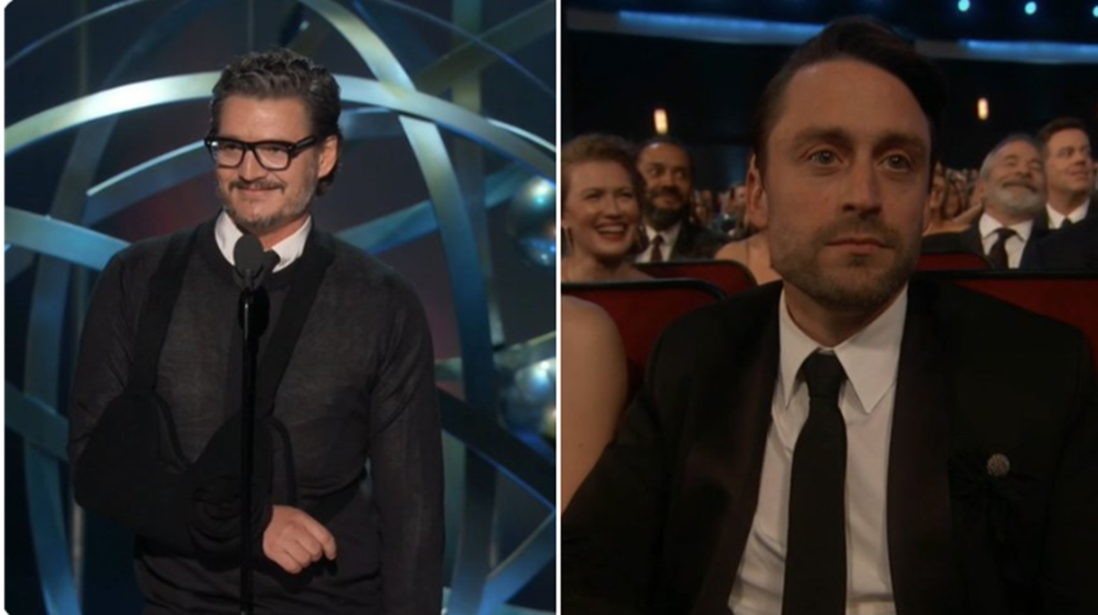 Pedro Pascal le realiza broma a Kieran Culkin y asegura que "está enyesado" tras darle una paliza