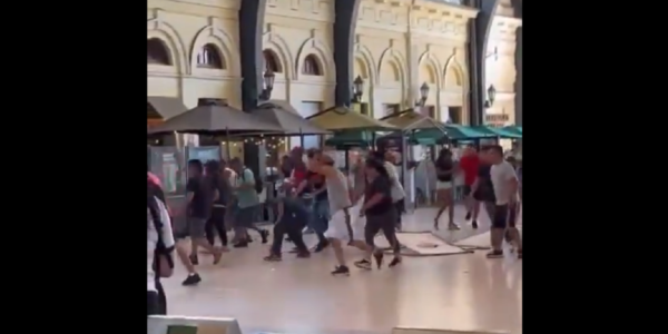 VIDEO. Vendedores ambulantes se enfrentaron con piedras y fierros contra guardias de Estación Central: también atacaron locales establecidos