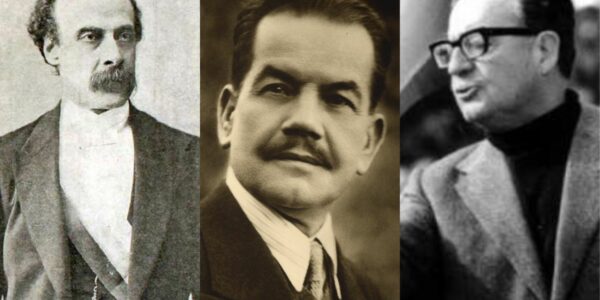 José Manuel Balmaceda, Pedro Aguirre Cerda y Salvador Allende