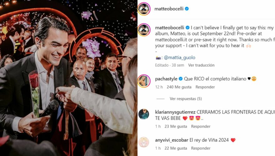 Matteo Bocelli en Instagram