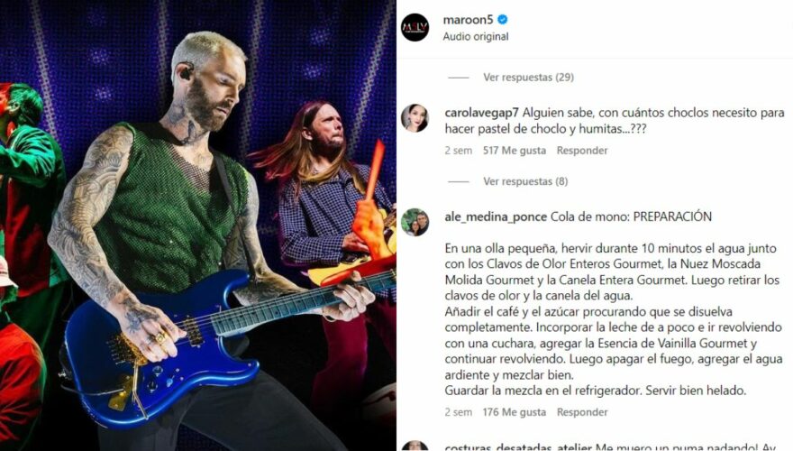 Chilenos invaden Instagram de Maroon 5