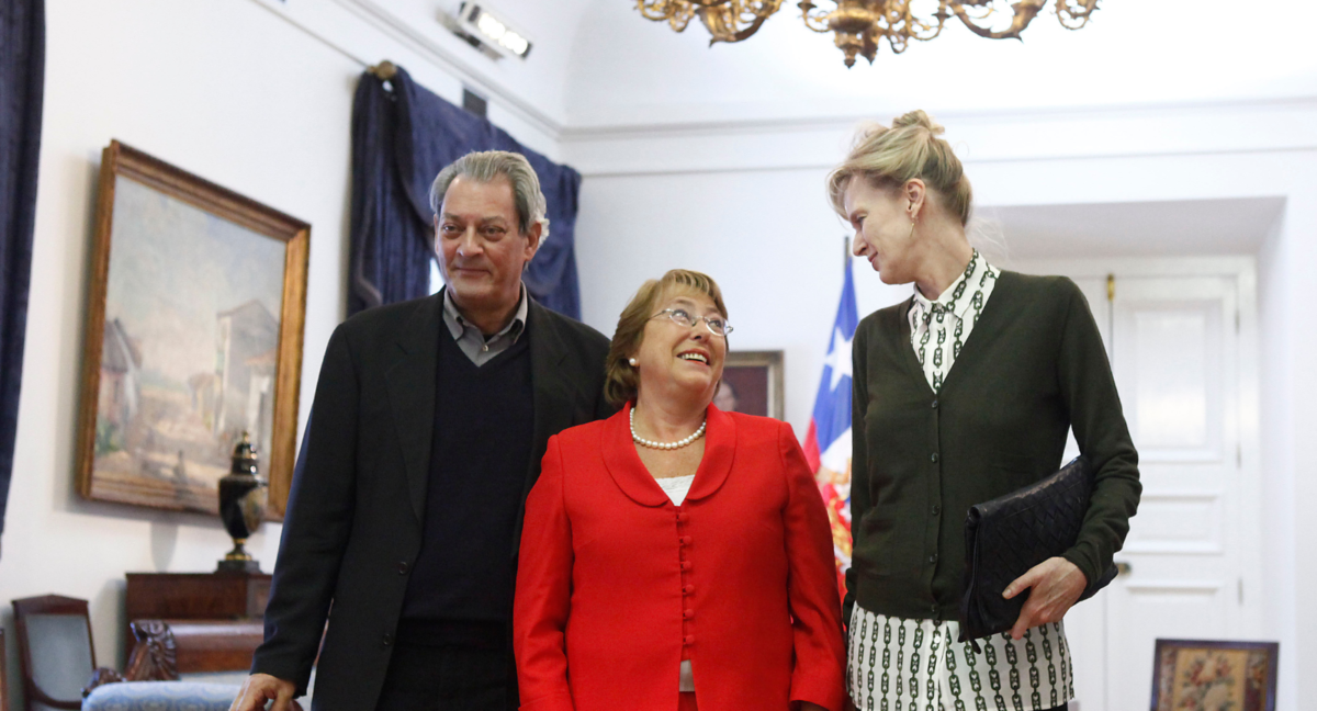 Paul Auster en La Moneda