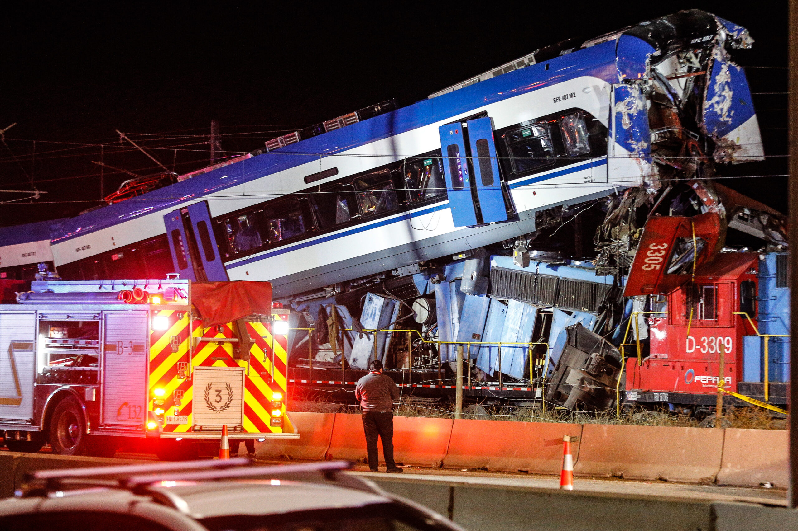 Accidente Ferroviario protagonizado por un tren de EFE en San Bernardo