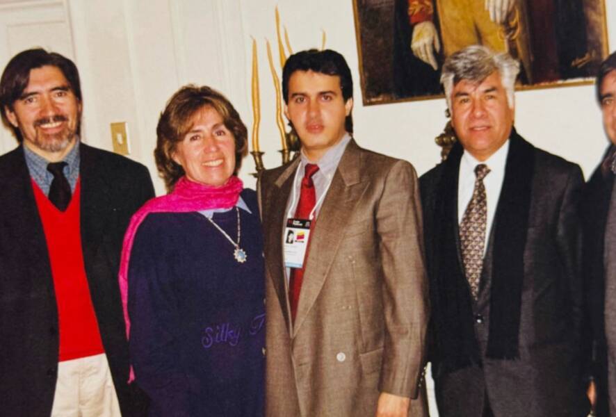 Julio Ugas, Gladys Marín, Tarek William Saab, Manuel Hernández y Juan Andrés Lagos