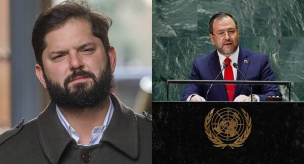 Gabriel Boric e Yván Gil