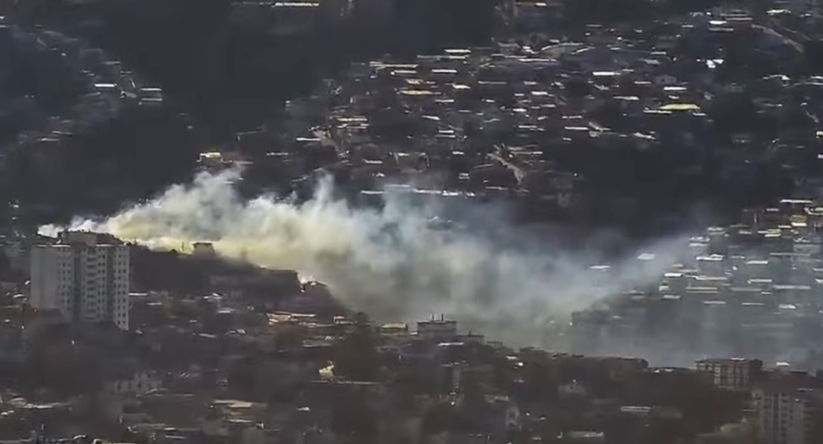 El incendio en Cerro Cordillera, captado por PTZ Provinciales San Antonio