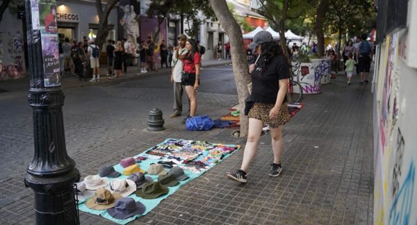 Comercio ambulante en Santiago
