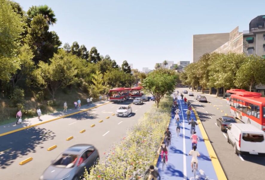 Cómo será la nueva ciclovía de la Alameda