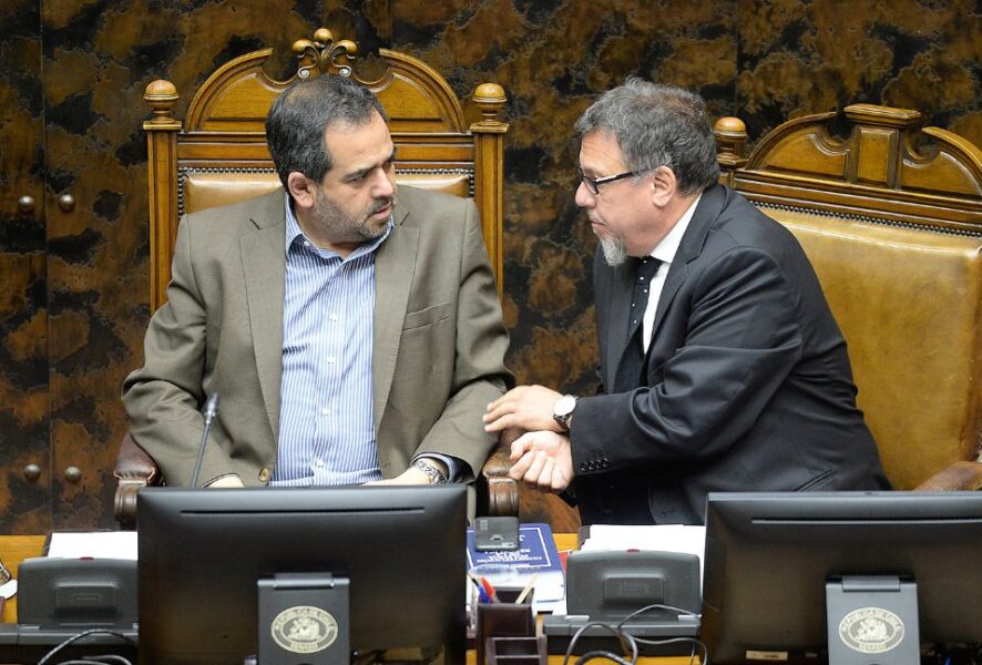 Jaime Quintana y Ricardo Lagos Weber