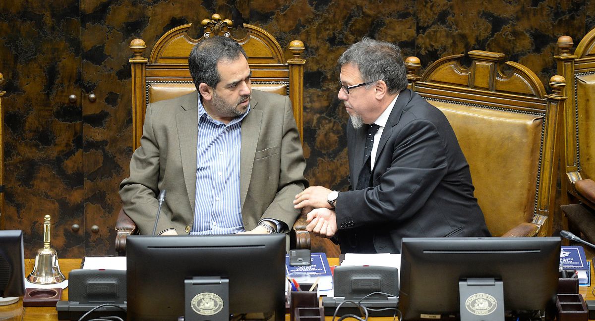 Jaime Quintana y Ricardo Lagos Weber