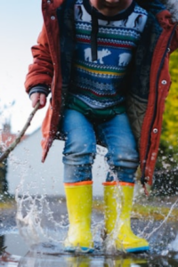 Botas de agua para el invierno.