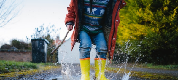 Botas de agua para el invierno.