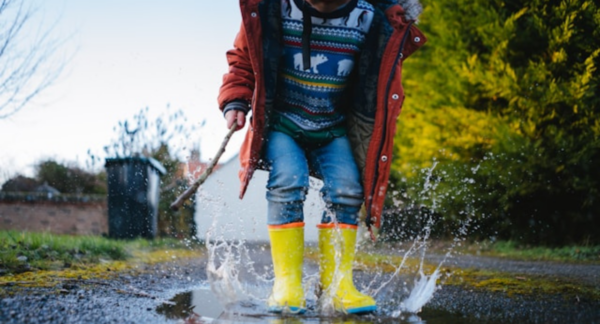 Botas de agua para el invierno.