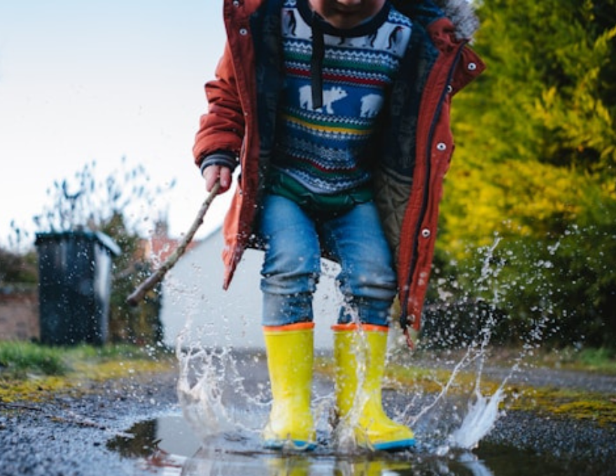 Botas de agua para el invierno.