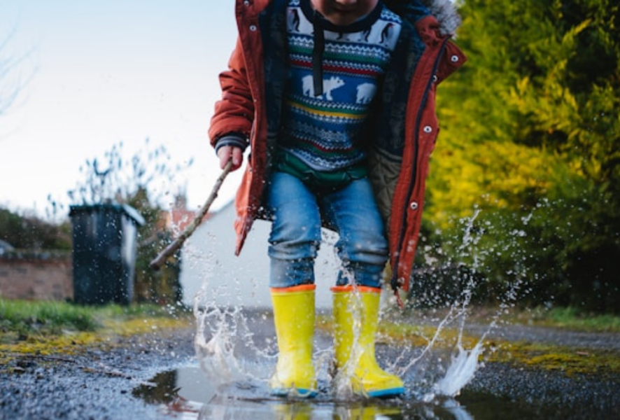 Botas de agua para el invierno.